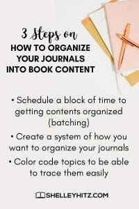 How to Organize Your Journals into Book Content